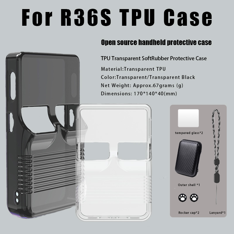 Retro Handheld Game Console R36S - Nouveau Étui de protection Portable Open