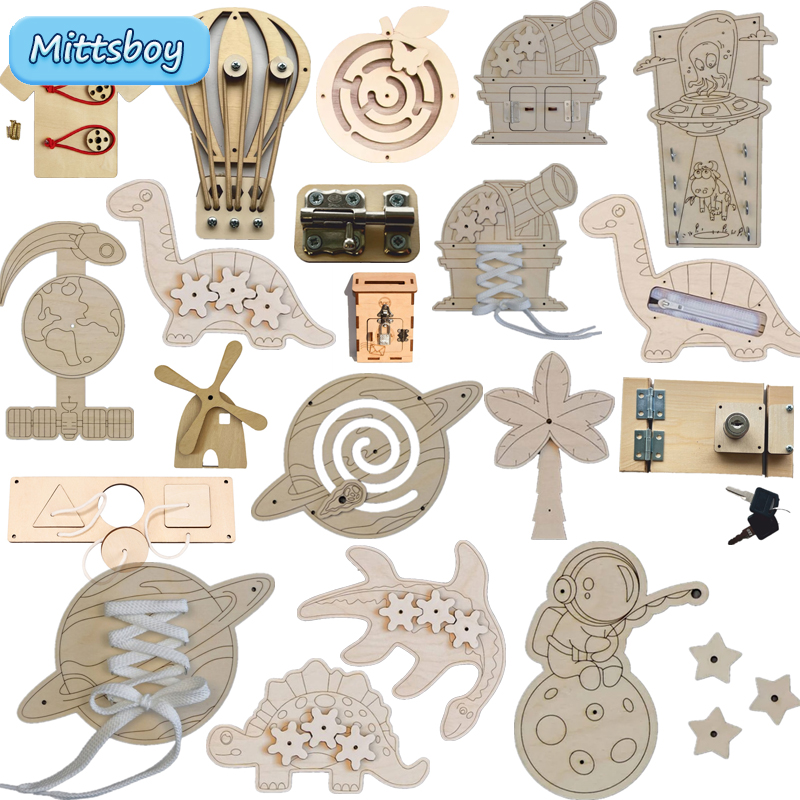 Accessoires de planche occupée - Montessori Wooden Busy Board Toddler avis et prix